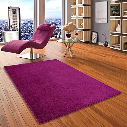 Snapstyle Hochflor Velours Teppich Luna Purple in 24 Größen