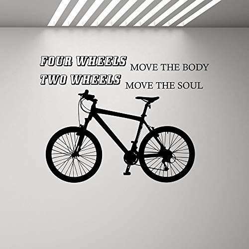 NSRJDSYT Fahrrad Zitat Wandtattoo BMX Biker Gym Wandaufkleber Fahrrad Sport Zeichen Vinyl Kunst Home Office Inspirierende Dekoration Poster 43x33cm