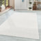 HomebyHome Teppich Wohnzimmer 80x150 cm Läufer Creme Einfarbig Meliert Design - Schlafzimmer Teppich Kurzflor Extra Weich Pflegeleicht Teppiche für Küche Esszimmer - Carpet Living Room