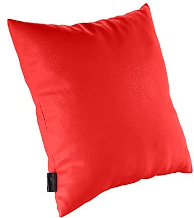 pader medi.tech Kopfkissen mit Schaumstoff-Flocken, 40x40cm, Therapiekissen, Lagerungskissen für die Physiotherapie mit Kunstlederbezug | abwaschbar, bequem | Kirsch