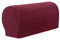 YSLJW Armlehnenbezüge, Jacquard Elastische Waschbar Couch Armlehnenschoner Armlehnenbezug Für Sessel Sofa (DunkelRot,2 Pcs)