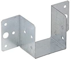 Sabot de charpente léger galvanisé à ailes extérieures - Larg. 60 x Ht. 60 mm
