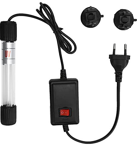 EVTSCAN Aquarium UV-Tauchlampe Aquarium Wasserreinigung Algen Sauberes Licht EU-Stecker 220V(11W)
