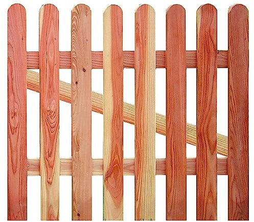 TETZNER&JENTZSCH ANHOLT-Serie Lärche, Vorgartentür 100 x 80 cm Latten 18/88 mm, Riegel 24/68 mm