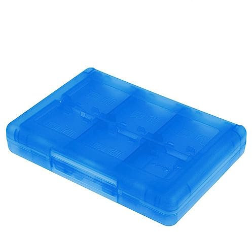 SAMTN Game Holder Card Case, 28-in-1 Catridge Aufbewahrungsbox, Schutzender Game Card Organizer, Für Nintendo 3DS, DSi, DSi XL, LL, DS, DS Lite (Blau)