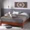 Zinus Wen Letto 160x190 cm - Struttura letto 30 cm di altezza - Struttura letto a piattaforma in legno deluxe con supporto a doghe in legno - Marrone