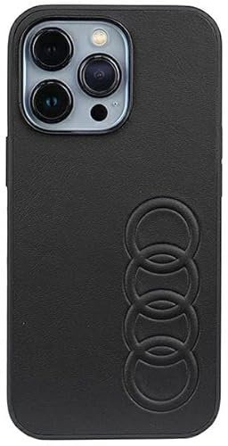 Audi Synthetic Leather Hülle für iPhone 13 Pro / 13 6.1 Schwarz Hard AU-TPUPCIP13P-TT/D1-BK