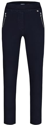Robell Style NENA09-7/8 Damen Jeans Straight - Jeanshose Damen high Waist - Stretch Jeans Hose mit Gesäßtaschen - Damenhose mit schmalem Bein - Reisverschluss am Beinabschluss