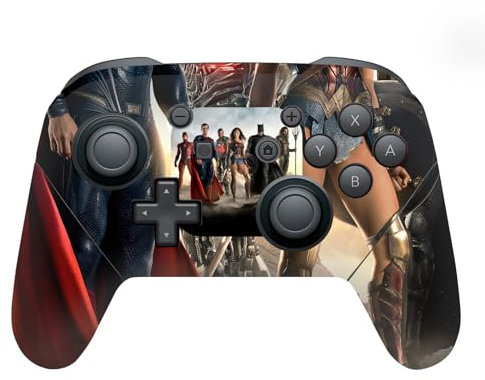 Head Case Designs Licenza Ufficiale Zack Snyder's Justice League Gruppo Colorato Snyder Cut Arte Personaggio Vinile Sticker Gaming Pelle Adesivo Compatibile con Nintendo Switch PRO Controller