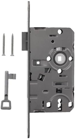 BKS KL-ES 2 Serrure à mortaiser pour porte de chambre Serrure à clé Serrure à clé Serrure à serrure à droite + verrou avec fixation ToniTec KL-ES 2