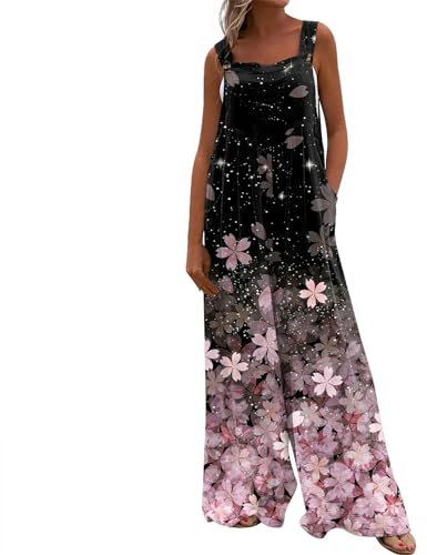 Saymany Latzhose Damen Arbeitshose Locker Anzug Damen Elegant 2 Teiler Jeans Overall Damen Langarm Damen Overall Ärmellos Jumpsuit Jumpsuit Damen Kurz Jumpsuit Männer Jumpsuit Damen Elegant(3-Pink,M)