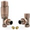 Hot Flow | Cascade Modern Angled TRV Thermostatic Radiator Valve 10mm Compression (Antique Copper)
