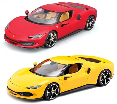 BBURAGO - Ferrari 296 GTB R&P - Modellino Realistico Auto in Scala 1:18, Licenza Ufficiale Ferrari, Età consigliata 3+ Anni