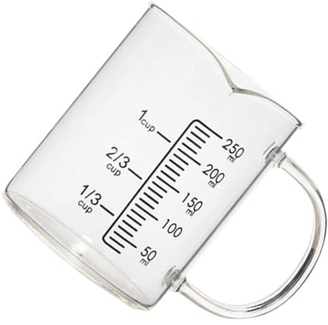 PHENOFICE 1 Pc Bicchiere D'acqua in Tazzine Da Espresso Tazza Chiara Della Scala Misurazione Dell'espresso Tazza Di Misurazione Della Scala Vetri Per Mini Tazzine Da Caffè Espresso