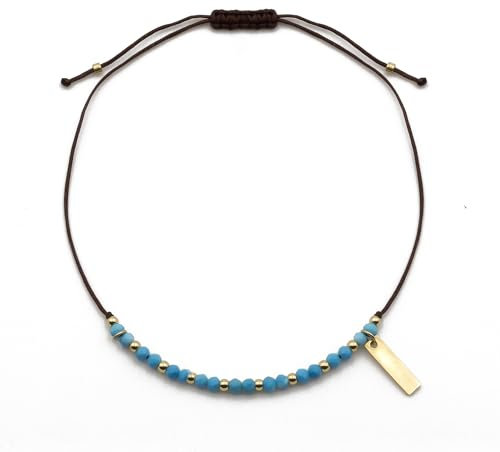 Générique Bracelet à perles Fin et Élégant pour Femme - Cordon Ajustable avec perles, Design Minimaliste et Féminin, Idéal pour Cadeaux et Occasions Spéciales (CB05)