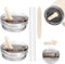 WALLFID Lot de 2 Couvercles à Paille Rabattable Détachables Étanches pour Tumbler 40oz, avec 2 Pailles et 1 Outil de Démontage Inclus, Réutilisables, Faciles à Nettoyer (Blanc cassé)