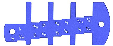 Router -Bit -Tiefenmessgerät, Router -Tiefenmesswerkzeug, 1/8-1 -Innenhöhe Messer Vorlage für Haushalt, Holzbearbeitung, Werkzeugmaschinen, Tools (Rot) (BLUE)