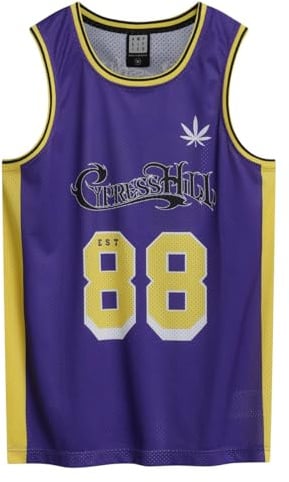 Amplified Unisex Mesh Basketball Jersey Sleeveless Printed Both Sides Breathable Summer Festival Band Merch Music Fan Shirt
