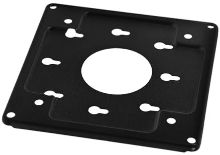 VILLCASE Mini Pc Mount Bracket Metal Back Mounting Plate for Compact Monitors Compatible Black Suitable for Intel Nuc and Mini Pc Setup
