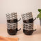 FABFINDS Monochrome Black & White Ceramic Mug 370ml Assorted Minimalist Designs, Stylish Stoneware Coffee Cup for Tea & Hot Drinks, Durable Glazed Finish, Gift-Ready Mug (Lovely)