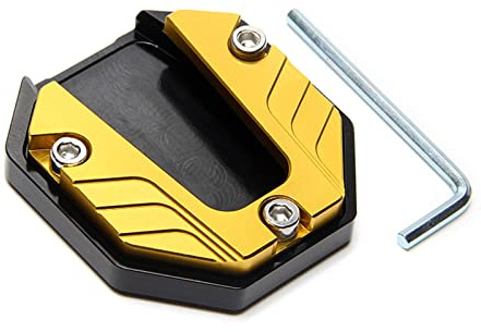 Haiki Aluminum Alloy Motorcycle Bike Kickstand Extender Foot Side Stand Extension Foot Pad Plate Motorbike Accessories