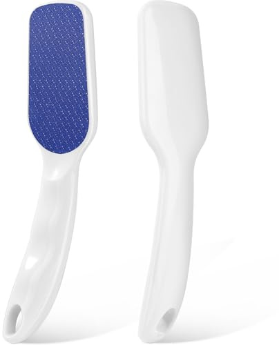 Nano-Glass Foot File White, Ergonomic Handle Foot Care Tool | Nano Glass Polishing Surface, Non-Slip Grip Design, Safely Remove Calluses, Hard Cracked Skin for Daily Pedicure Care