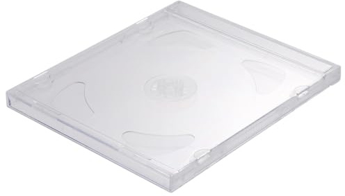 Generico 10 pezzi Custodie Trasparenti per CD Dvd Portatili Scatole Rigide in Plastica Dura Confezione per Archiviazione e Protezione di Dati e Video