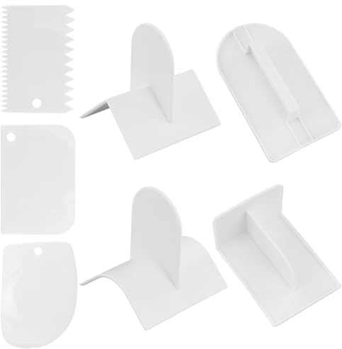 FAREASTSHOP Juego de 4 planchas para tartas de fondant, con esquina, decoración para tartas, mazapán para pastelería para carne de azúcar