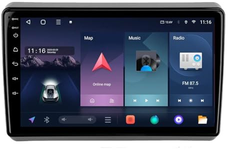 Auto Radio mit Bildschirm für Honda Fit Jazz 2004-2007 Bluetooth Freisprecheinrichtung, Radio, Bildschirm, Lenkradsteuerung, Mirrorlink, Aux-Eingang, 4 Kern 1G+32G