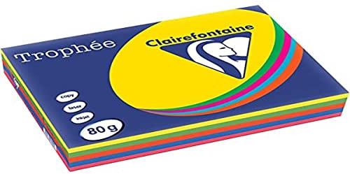 Clairefontaine Trophee Papier sortiert Intensiv/1704C 80 g/qm Inh.5x 100