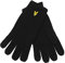 Lyle & Scott Handschuhe für Herren und Damen schwarz - Racked rib gloves Casual, warme Wollhandschuhe, Fäustlinge