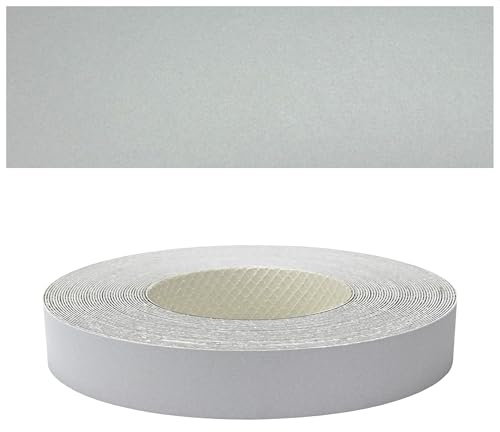 Mprofi MT® - Moldura Adhesiva y Melamina Cinta de Canto Aluminio | 22mm x 20m | Protector Bordes para Estanterías, Muebles y Paneles | Canto Termoadhesivo Duradero | Espesor 0,50mm