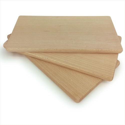 Gravidus Frühstücksbrettchen Holzbrett Buche 22x12x1 cm (15 Stück)