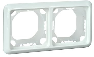 Elso 224244 Rahmen 2fach Fashion IP44 reinweiss Abdeckrahmen