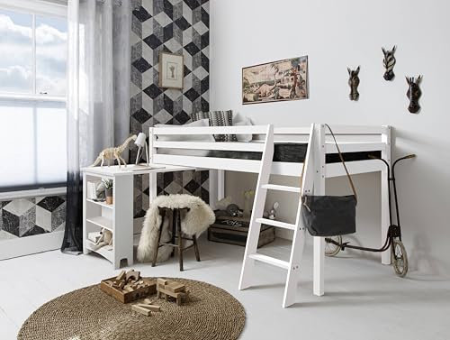 Noa and Nani Cabin Bed with Desk in WHITE DESK-NT -WHITE