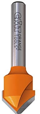 CMT Orange Tools 915.001.11 - Fresa para ranuras en v (90 grados) hw s 8 d 18x7.45x60 (alucobond)