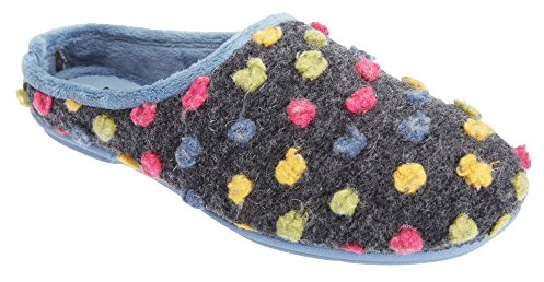 Sleepers Womens/Ladies Amy Spotted Knit Mule Slippers (3 UK)