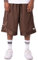 Pro Club Herren Basketball-Shorts aus schwerem Mesh, braun, X-Groß