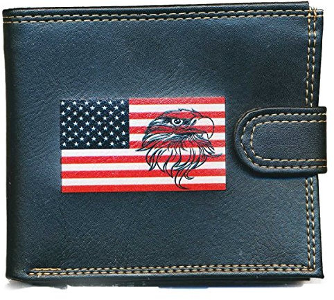 Syl'la Pochette Etui Portefeuille Homme, Porte Monnaie, Cartes, papiers USA Aigle