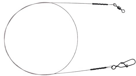 Spro Matt Black Leader 7x7 Wire - 2 Stahlvorfächer zum Spinnfischen, Hechtvorfach zum Spinnangeln, Spinnvorfach für Raubfische, Länge/Durchmesser/Tragkraft:40cm / 0.45mm / 15kg - 33lb