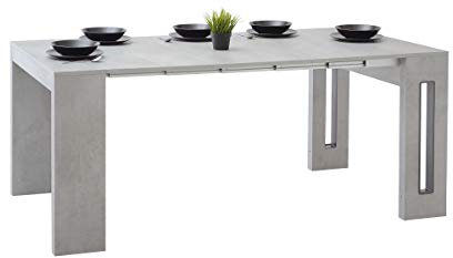 Selsey Roma – Ausziehtisch/Esstisch ausziehbar, MDF, Grau, 5902409928822, Betonoptik, 120 cm