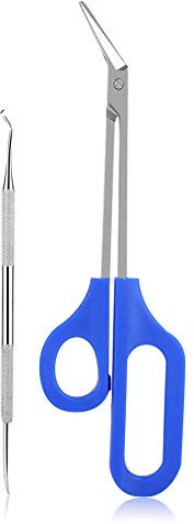 Long Handled Toenail Scissors Clippers Perfect for Thick Toe Nails Easy Reach Handle Unique Design Ergonomic Cuticle Scissor Ingrown Toenail File