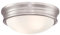 Westinghouse Lighting 63707 Zweiflammige Deckenleuchte Sophia, 33 cm, von Westinghouse Lighting für Innenbereiche, Ausführung in gebürstetem Nickel mit Opalmilchglas