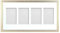 Frame Company Simpson Gold Multi Aperture Photo Frame, 20x10 for 6x4 inch (x4 PPPP)
