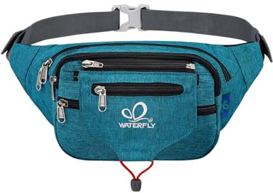 Waterfly Bum Bag Fanny Pack for Men Women Large Waist Pack with Multi Pockets for Running Hiking Camping Workout Cycling