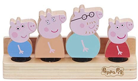 Peppa Pig Wooden Family Figures, Sustainable FSC Certified Wooden Toy, Preschool Toy, Imaginative Play, Gift for 2-5 Year Old