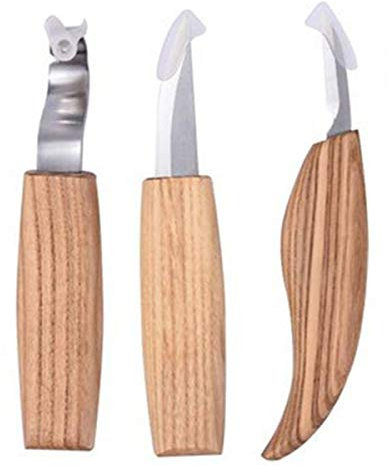 SH-RuiDu Kit de talla en madera, juego de cinceles de carpintería whittling, incluyendo cuchillos de gancho de talla en madera, cuchillos whittling y cuchillos de detalles de talla de virutas