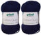2x50 Gramm Gründl Cotton Quick 100% Baumwolle, Häkelgarn mercerisiert, gasiert, gekämmt inkl. Anleitung für ein Meerschwein (145 Marine)