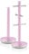 Swan SWKA1054PN Retro Kitchen Towel Pole and 6 Branch Mug Tree, Pink
