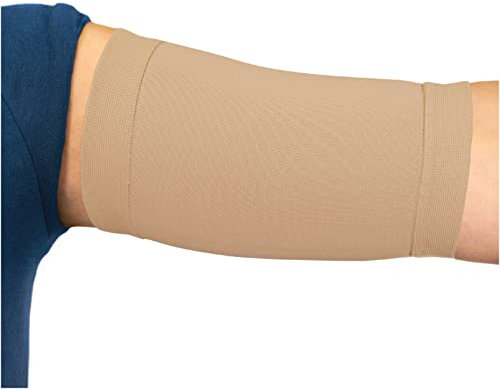 Linphelle Copri Picc in Microfibra - Fascia Copri Picc Braccio in Tessuto Traspirante e di Design, Manicotto Braccio Ideale per PICC, Glucometro, Tatuaggio o Ferite, Nudo, Taglia 0